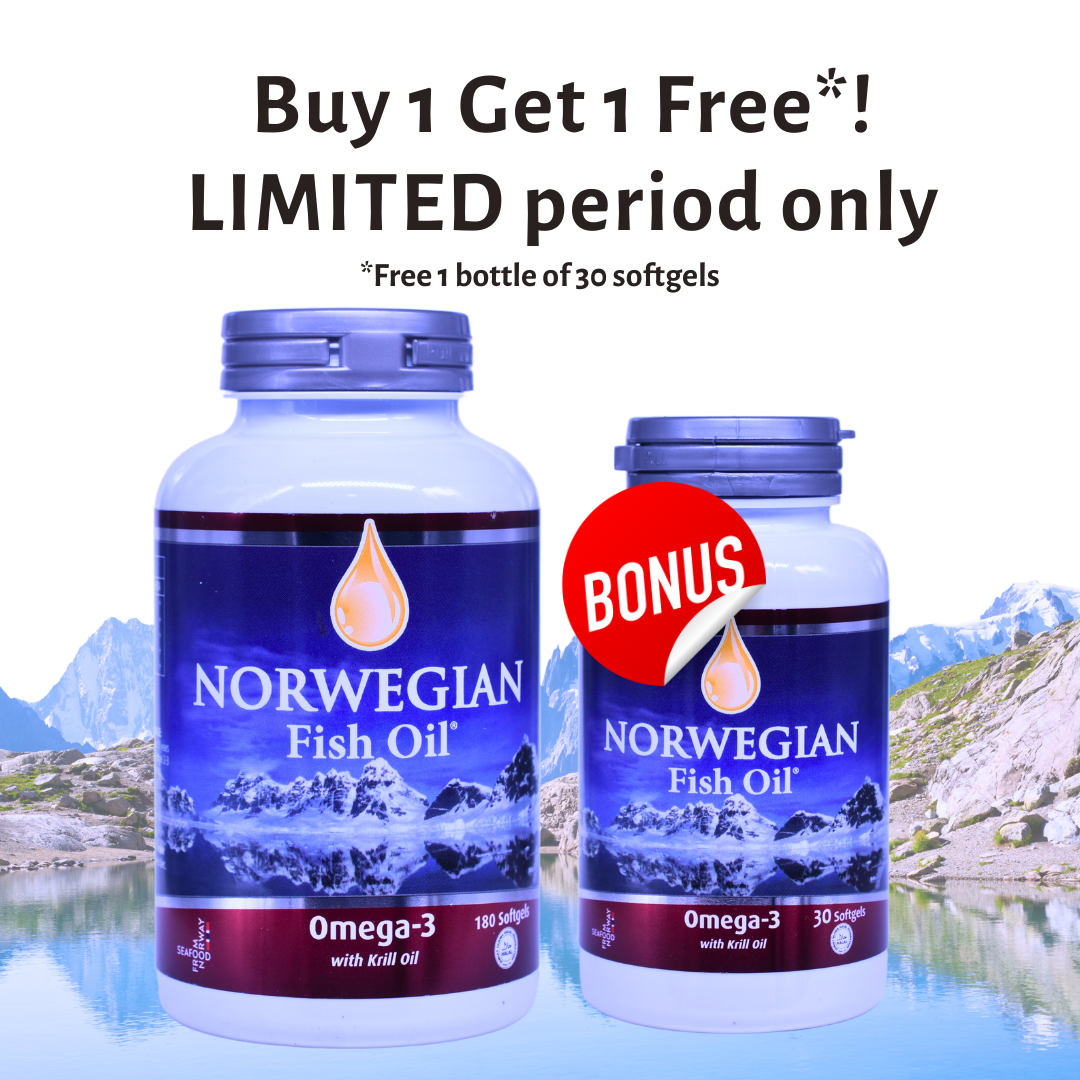 Norwegian Fish Oil Omega-3 with Krill Oil (180 Softgels)