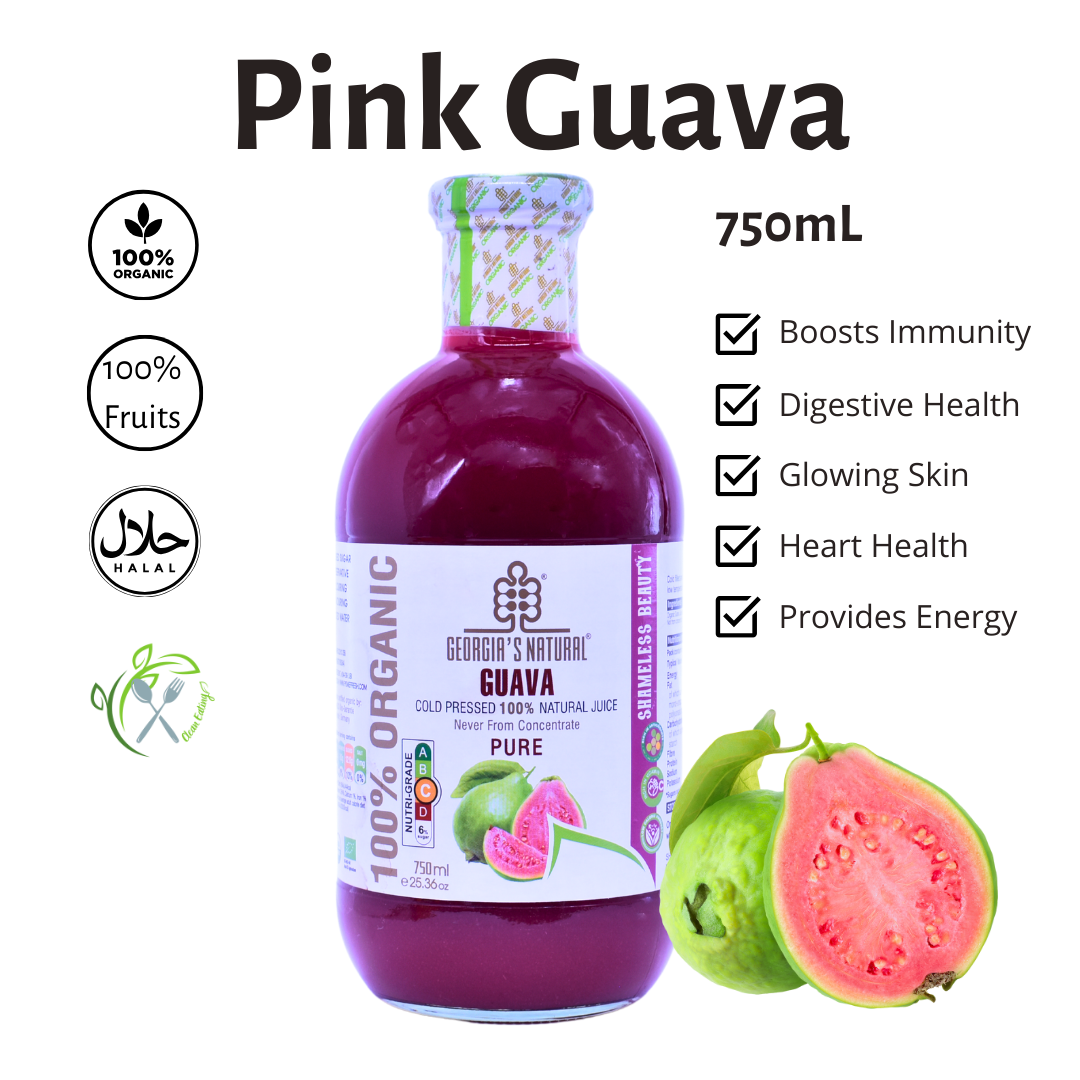 [Georgia's Natural] Guava Juice 750mL | 100% Pure Organic