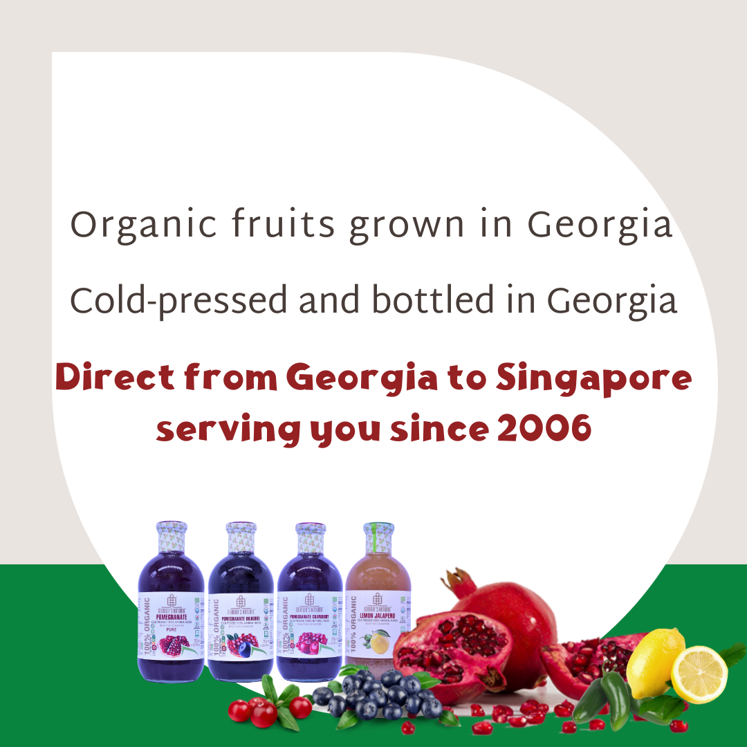 [Georgia's Natural] Pomegranate Juice 750mLX2 Bottles | 100% Pure Organic | PREMIUM