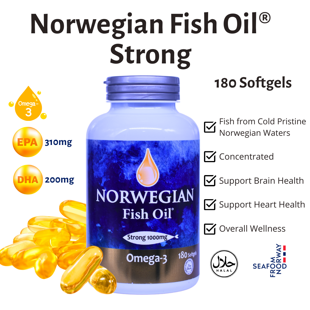 Norwegian Fish Oil Omega-3 Strong (180 Softgels)