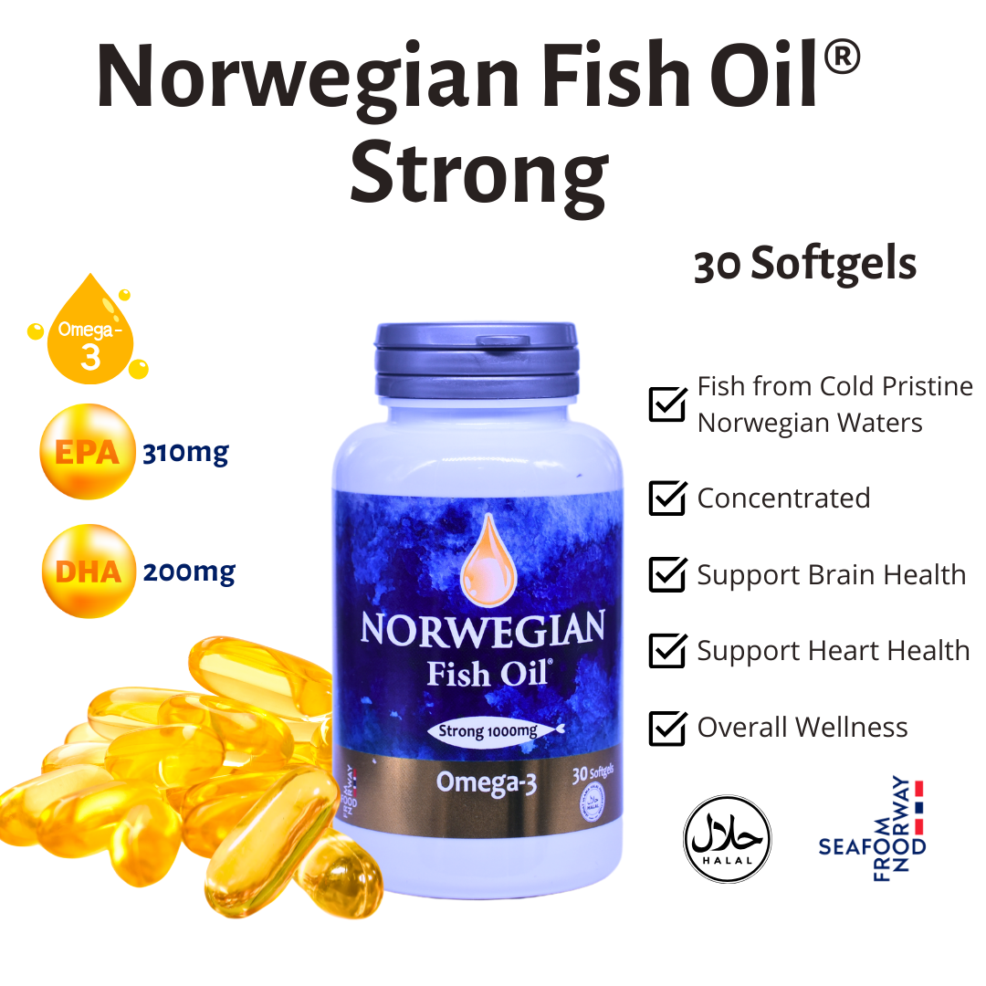 Norwegian Fish Oil Omega-3 Strong (30 Softgels)