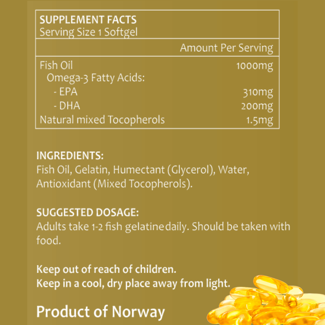 Norwegian Fish Oil Omega-3 Strong (30 Softgels)