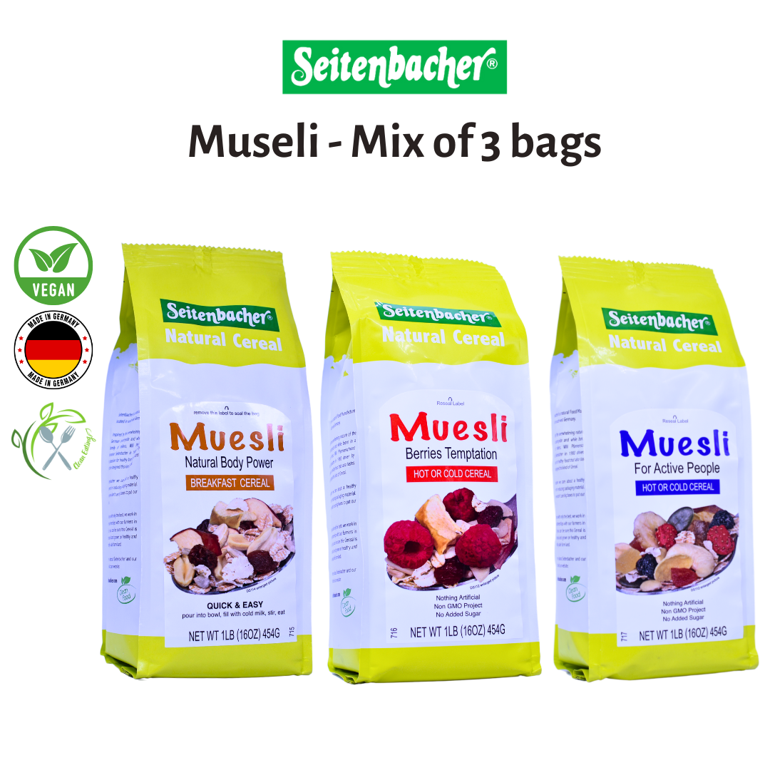 Seitenbacher Muesli – Mix of 3 Bags (454g x 3)