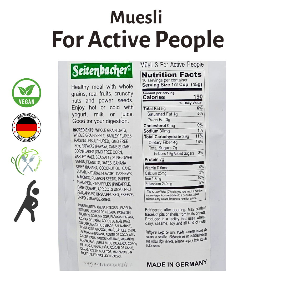 Seitenbacher Muesli – Mix of 3 Bags (454g x 3)