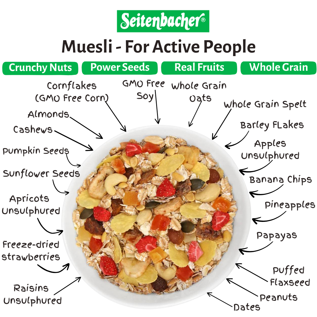 Seitenbacher Muesli – Mix of 3 Bags (454g x 3)