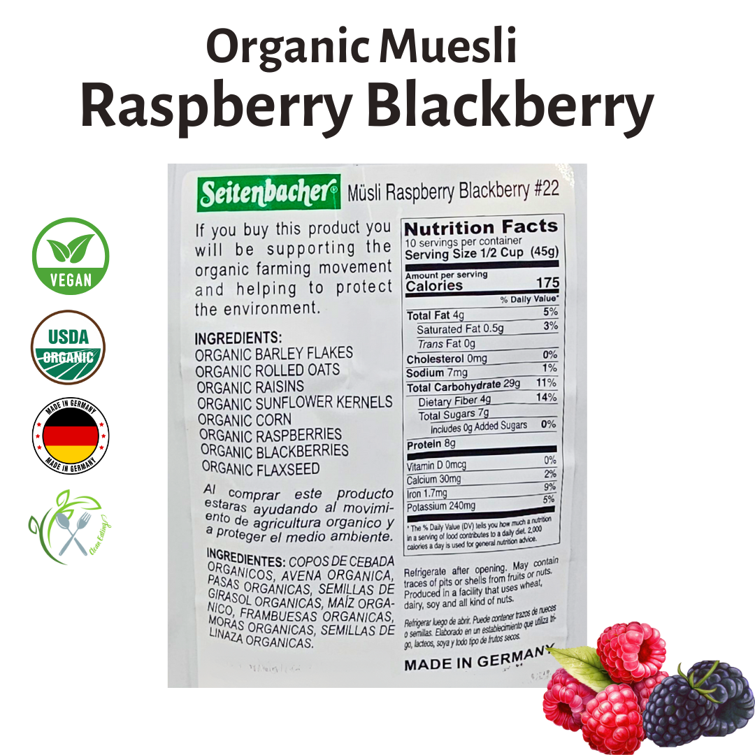 Seitenbacher Organic Muesli Raspberry Blackberry (375g)