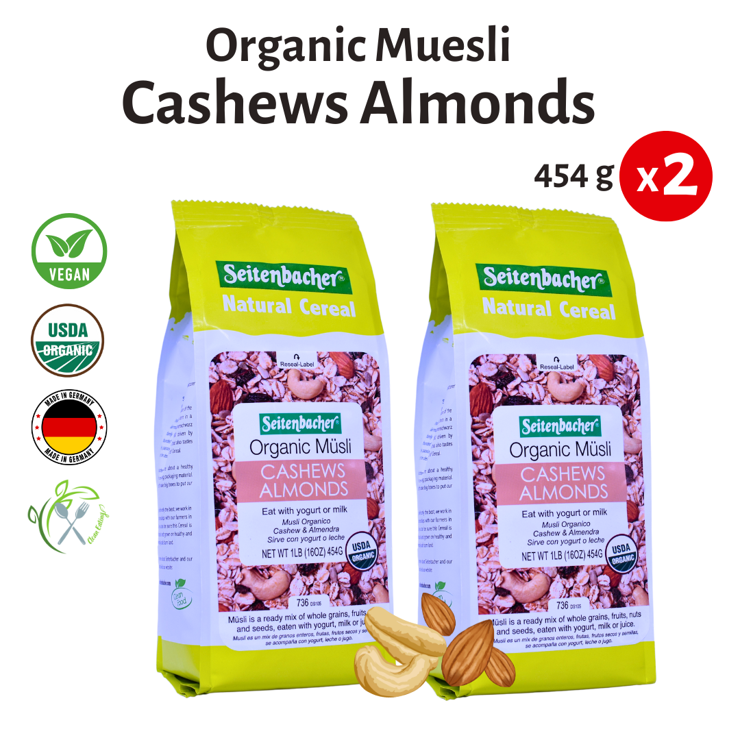 Seitenbacher Organic Muesli Cashews Almonds (454g)