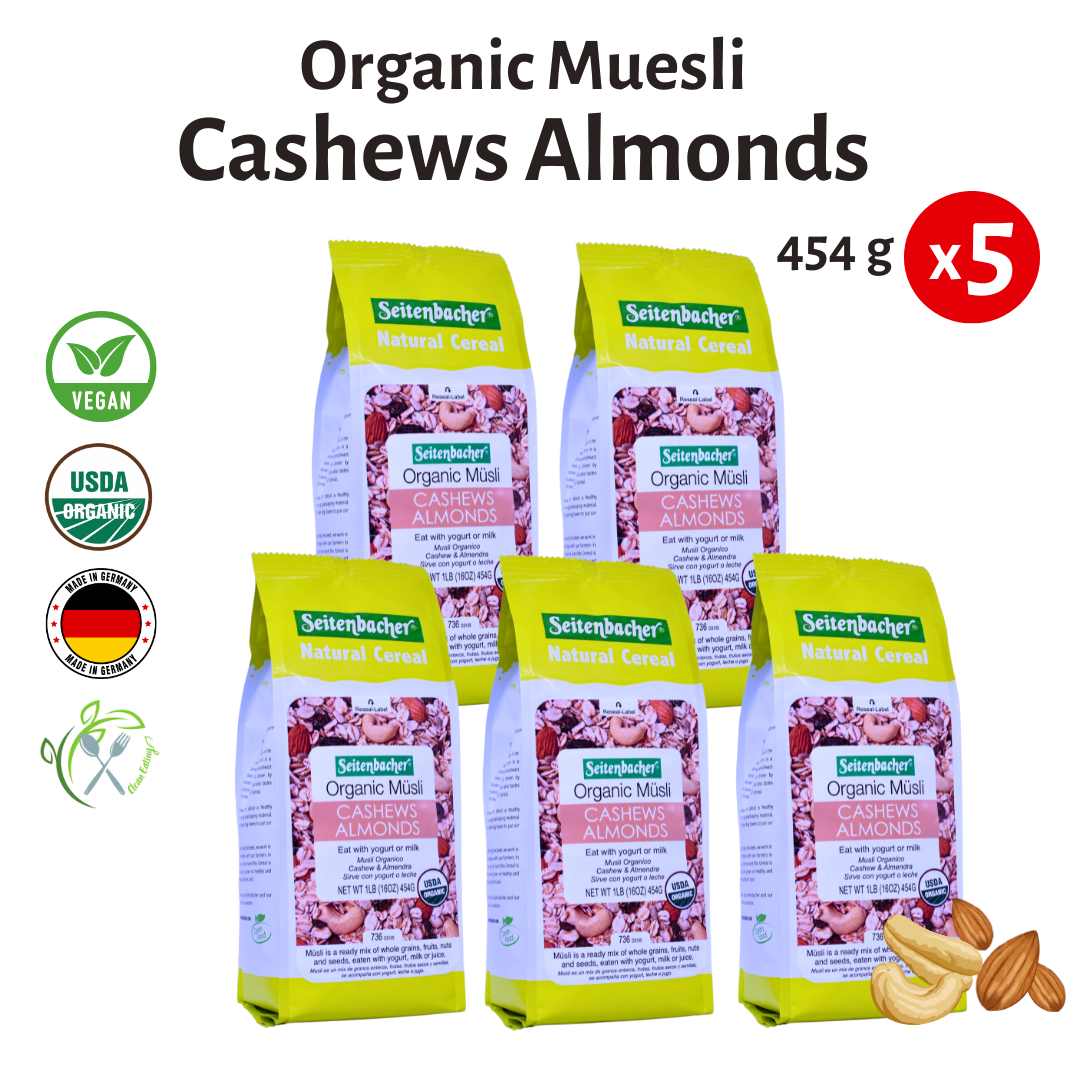 Seitenbacher Organic Muesli Cashews Almonds (454g)