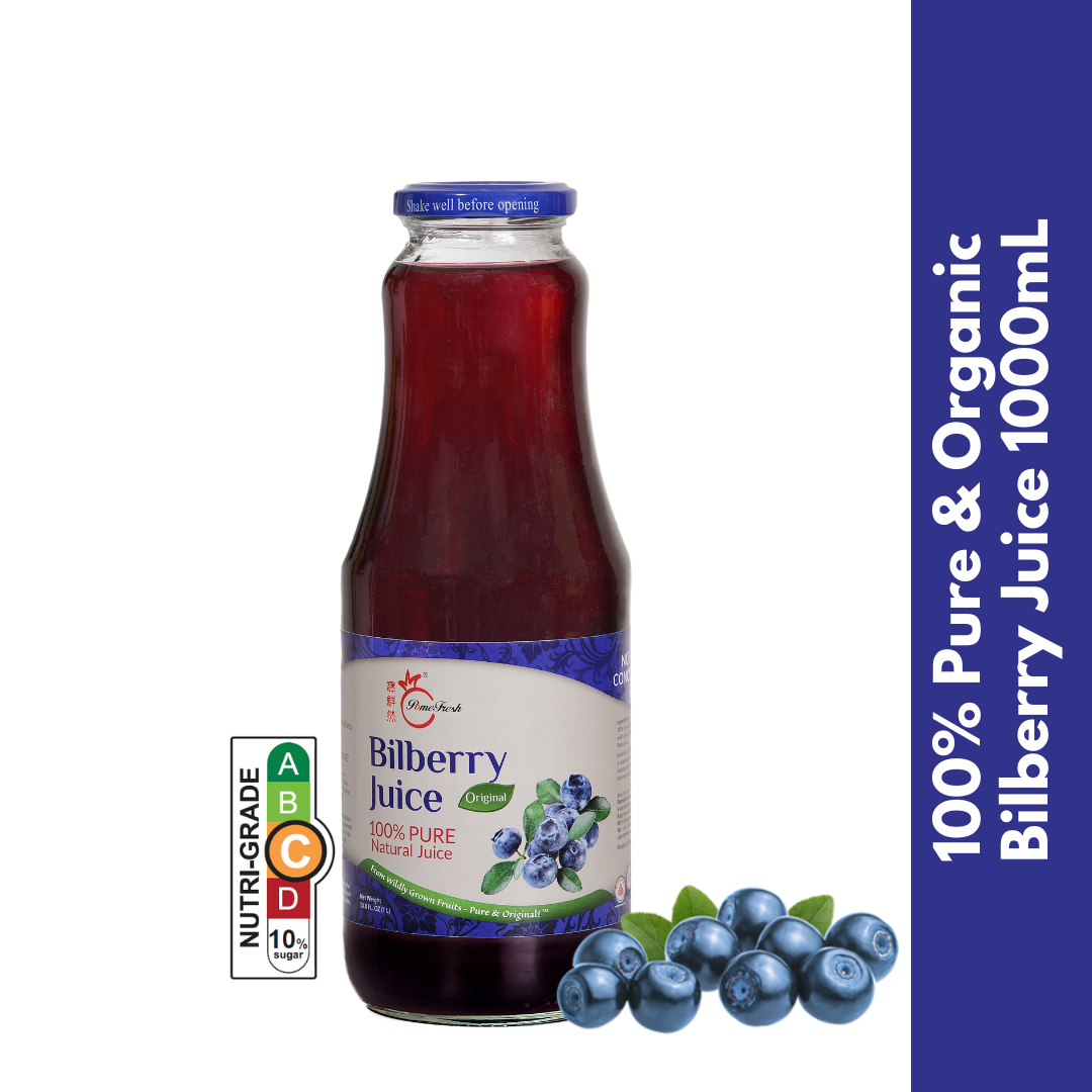 【PomeFresh】100% Pure Organic Bilberry Juice 1000mL